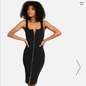 Bebe zip front dress size M still in package NEW